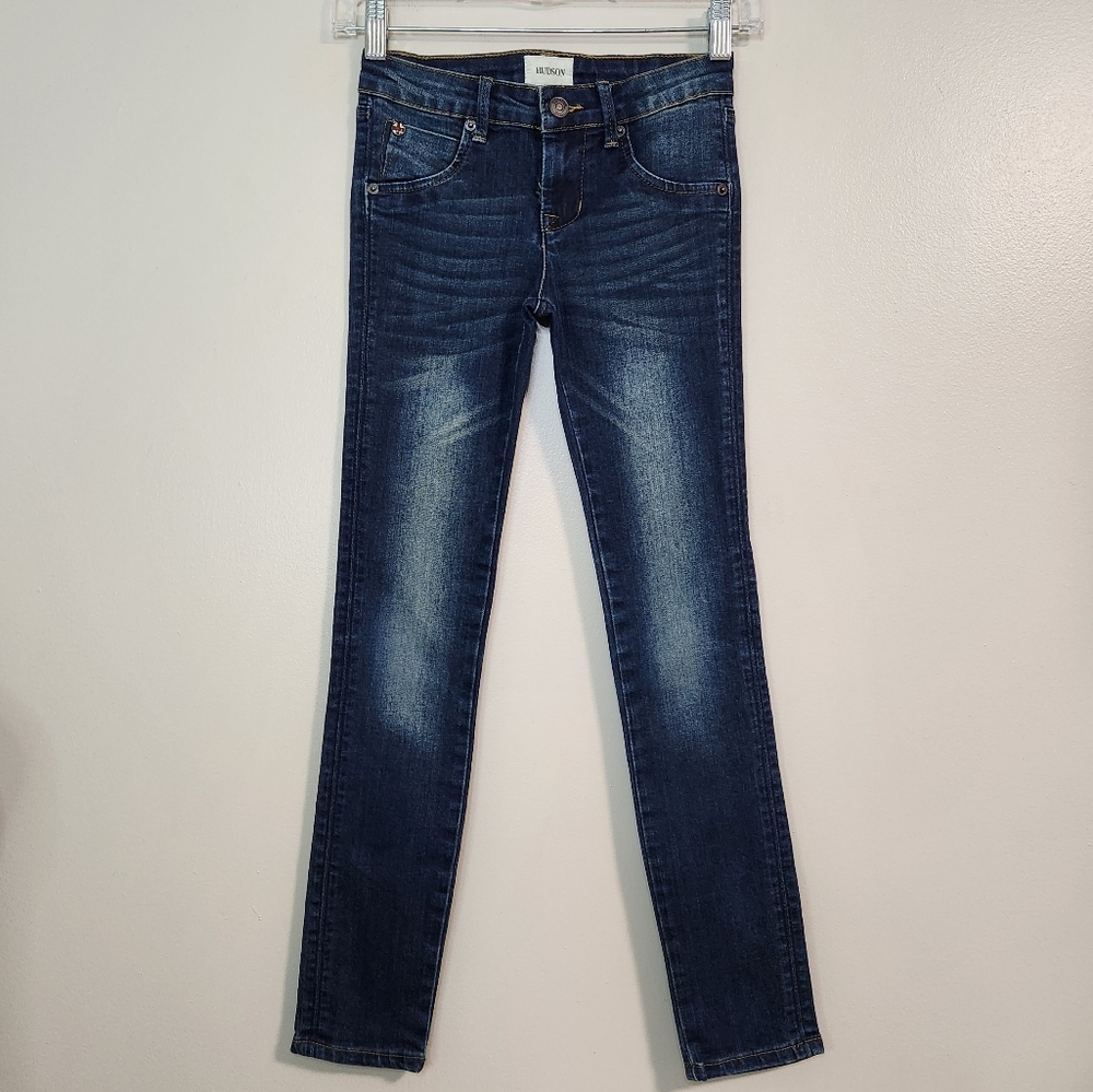 HUDSON Girls Skinny Fit Stretch Denim Jean, Medium Wash, Size 10 ~ EUC